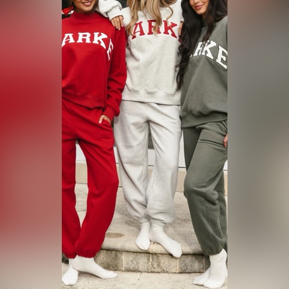 NWT Parke Varsity Mockneck in Green + White in a size L/XL - Picture 5 of 6